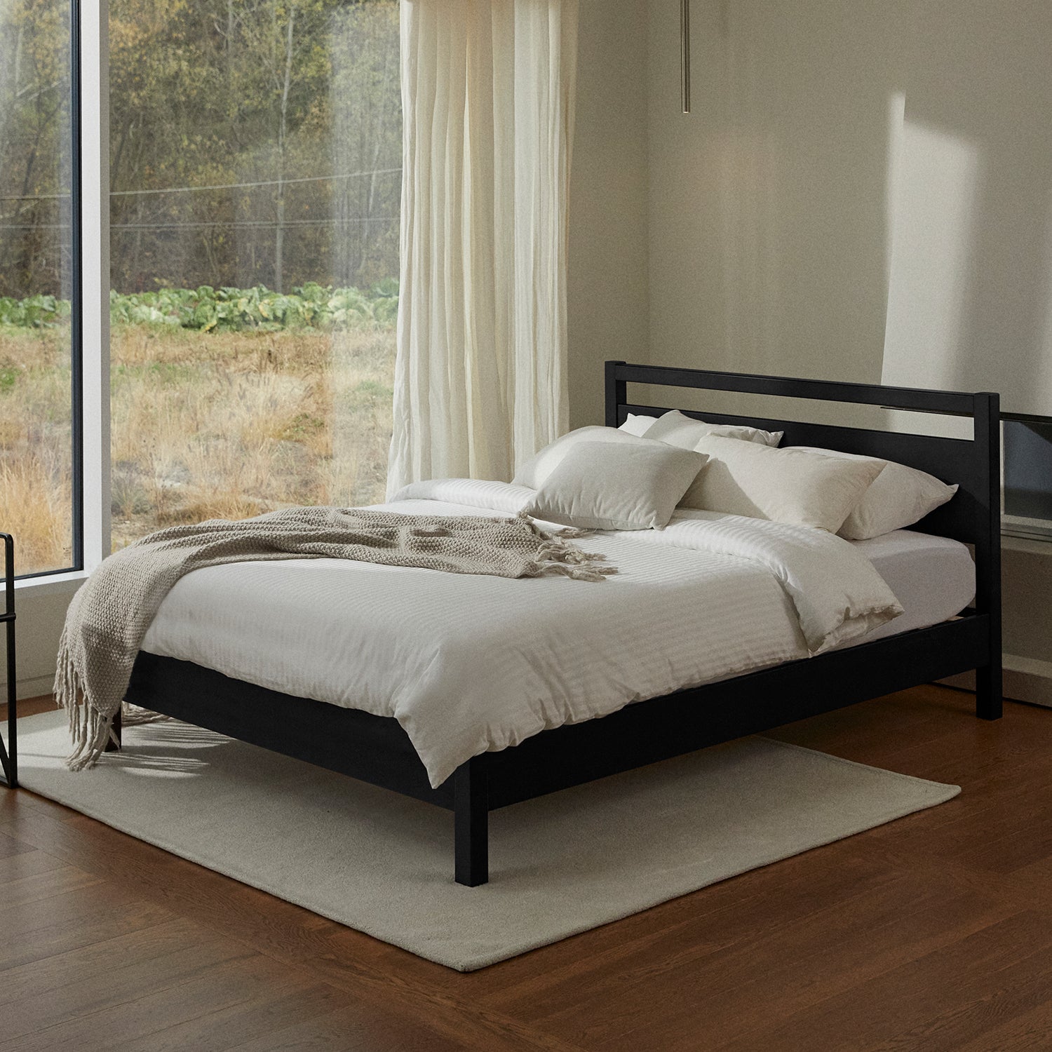 Signature Bed Frame with Headboard Black Color