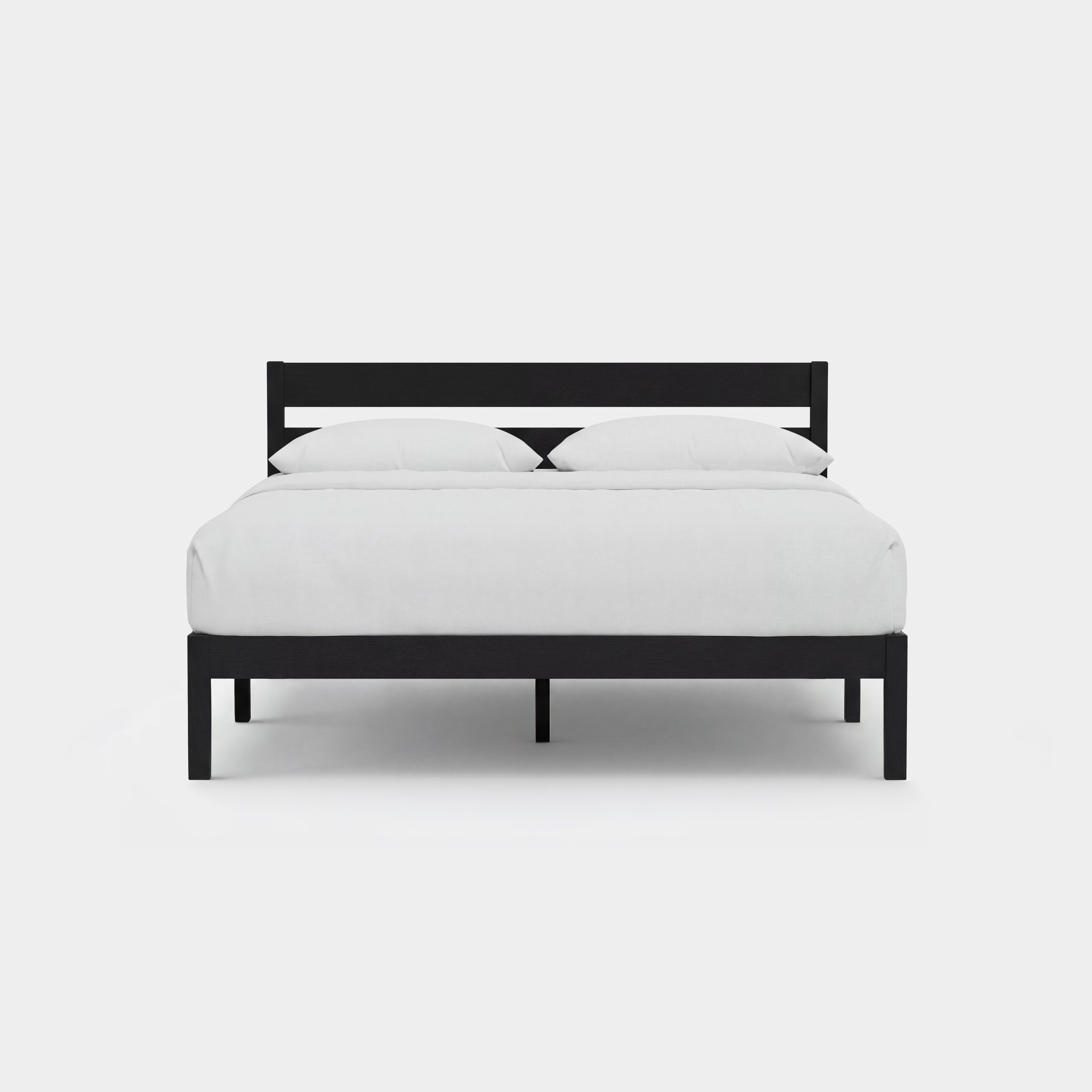 Classic Bed Frame with Headboard - Black
