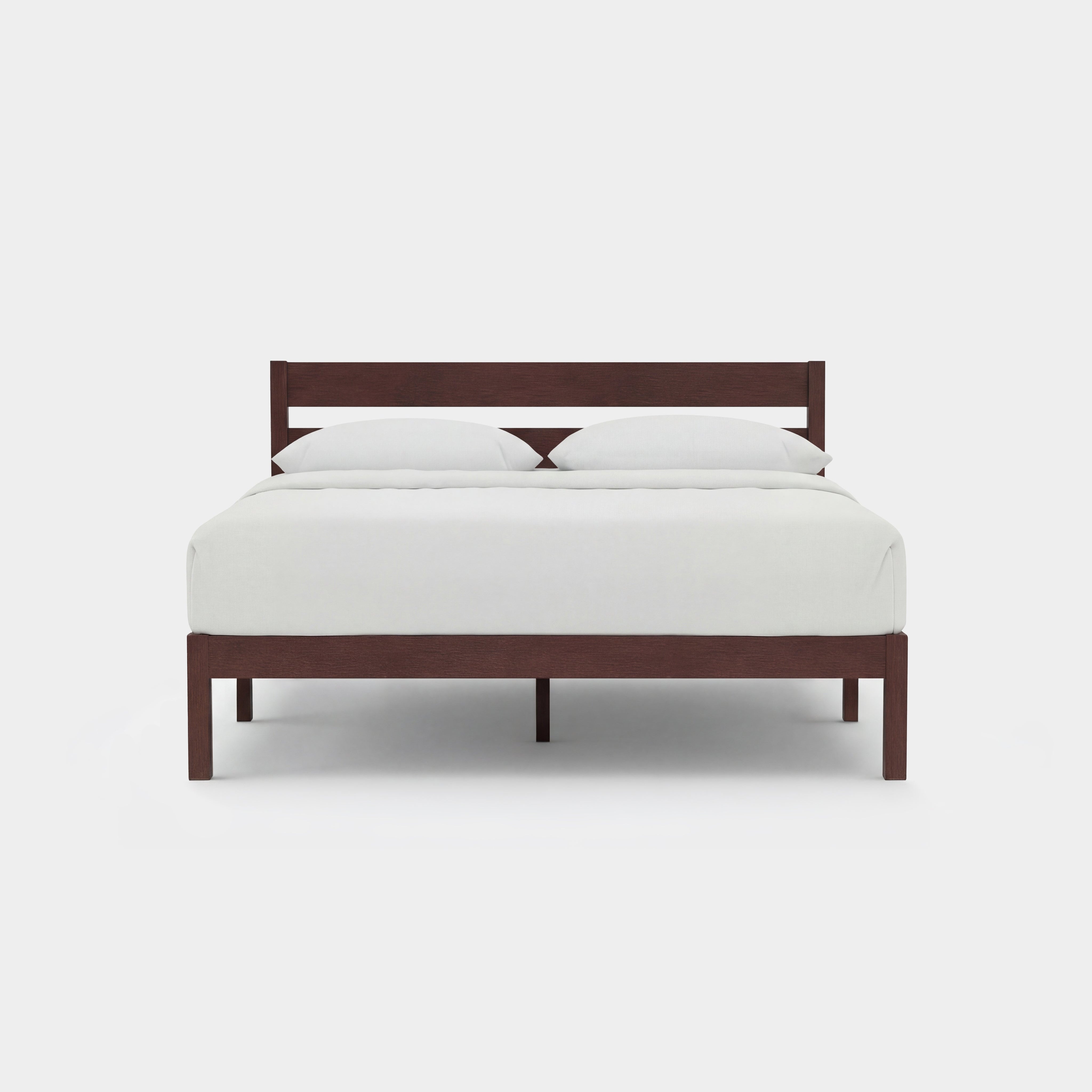 Classic Bed Frame with Headboard - Walnut