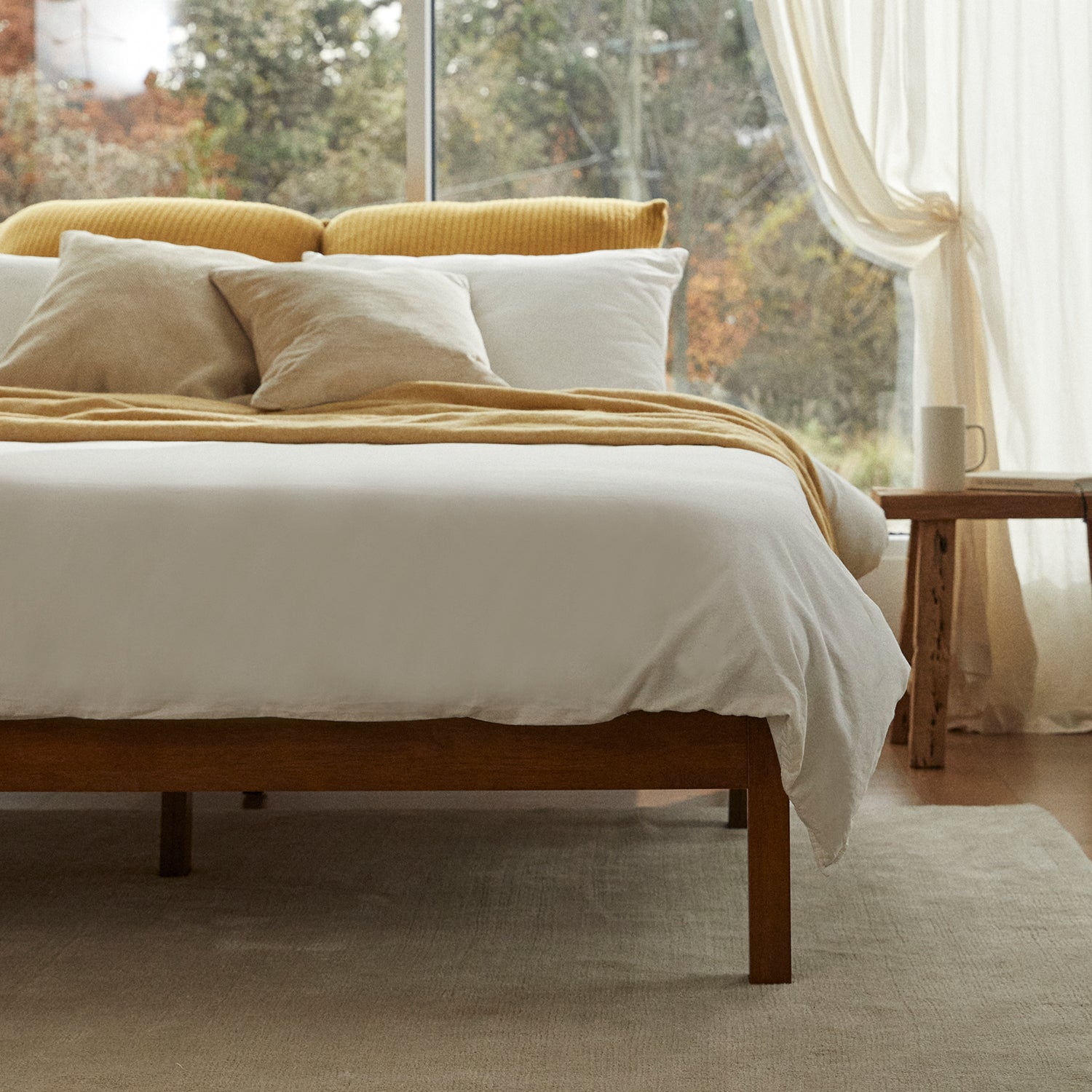 Classic Bed Frame Cherry Color