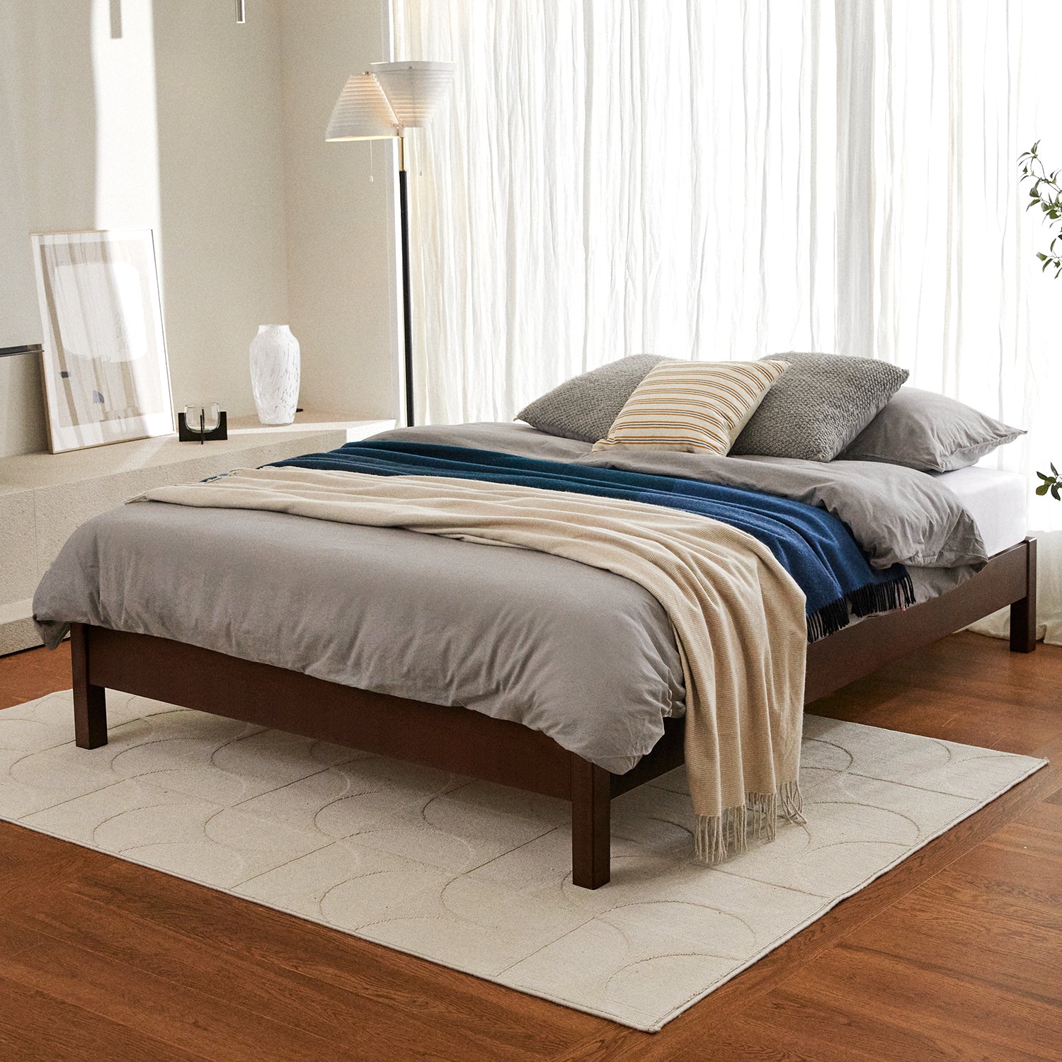 Signature Bed Frame Walnut Color